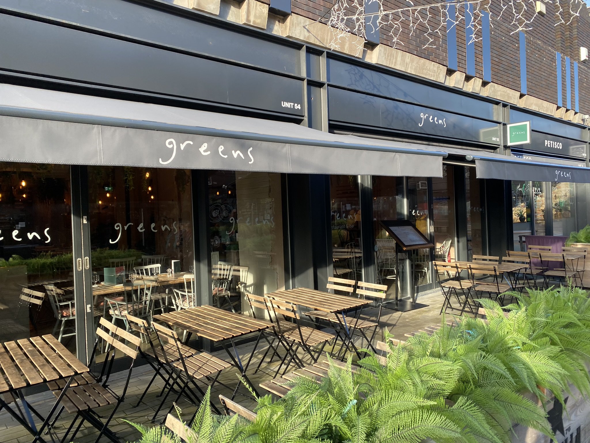 Greens restaurant in Manchester.